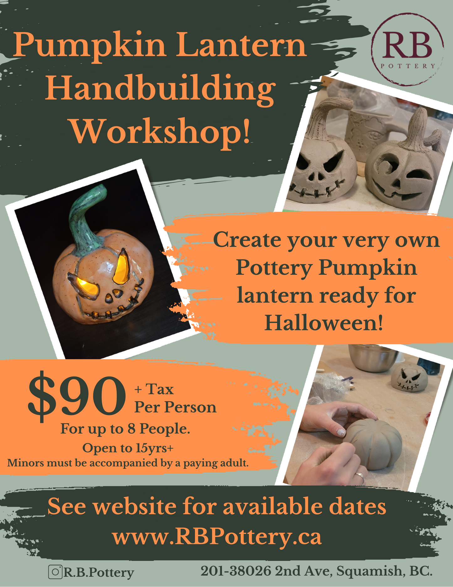 Pumpkin Lantern Handbuilding Workshop